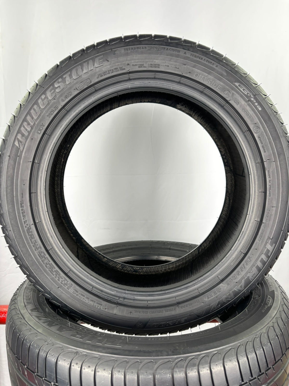 Pneumatici usati 195 55 r16 87W Gomme Estivo 2 PZ Bridgestone Batt 5,5mm Dot 19
