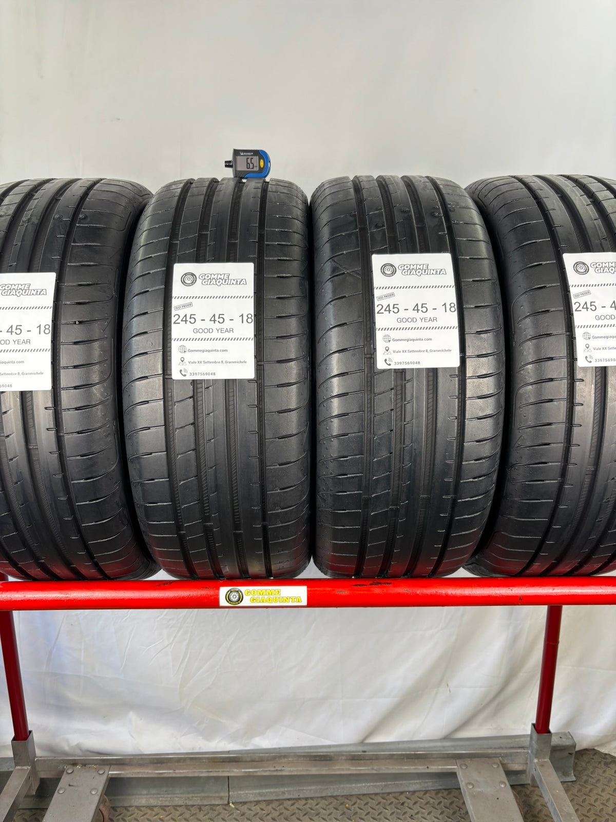 Pneumatici usati 245 45 r18 96W Gomme Estivo 4 PZ Good-year Batt 6,5mm Dot 20