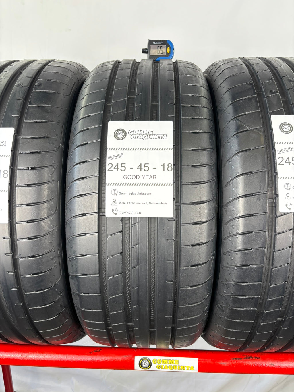 Pneumatici usati 245 45 r18 96W Gomme Estivo 4 PZ Good-year Batt 6,5mm Dot 20