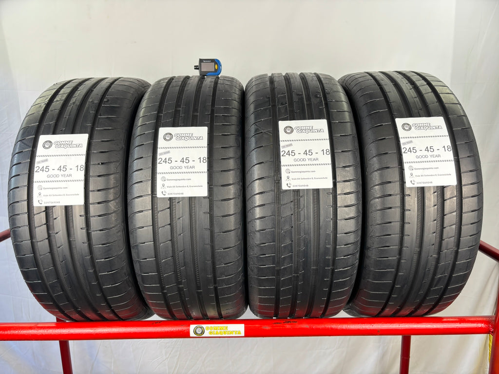 Pneumatici usati 245 45 r18 96W Gomme Estivo 4 PZ Good-year Batt 6,5mm Dot 20