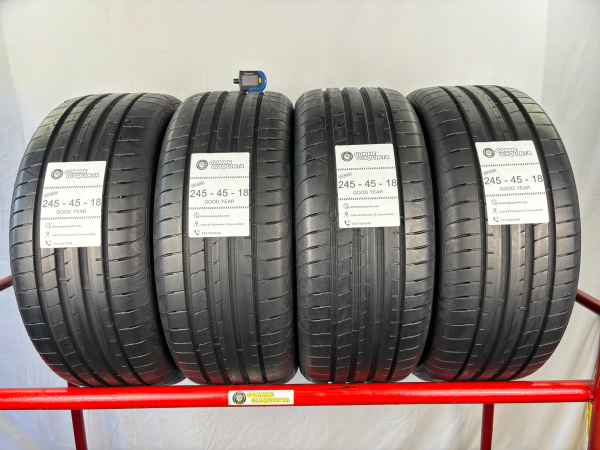 Pneumatici usati 245 45 r18 96W Gomme Estivo 4 PZ Good-year Batt 6,5mm Dot 20