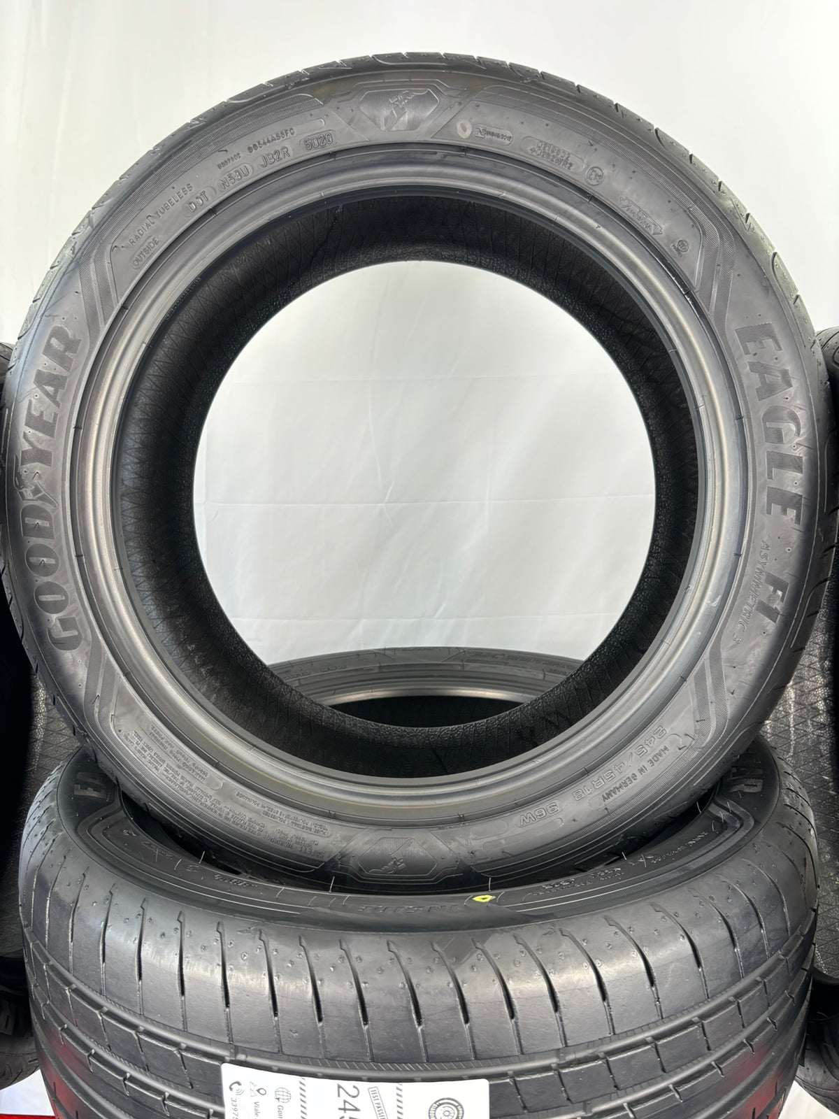 Pneumatici usati 245 45 r18 96W Gomme Estivo 4 PZ Good-year Batt 6,5mm Dot 20