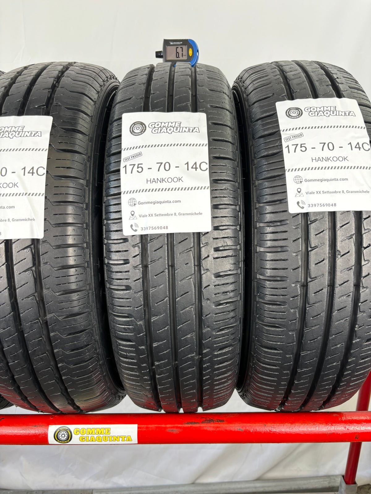 Pneumatici usati 175 70 r14 95T Gomme Estivo 4 PZ Hankook Batt 6,7mm Dot 21