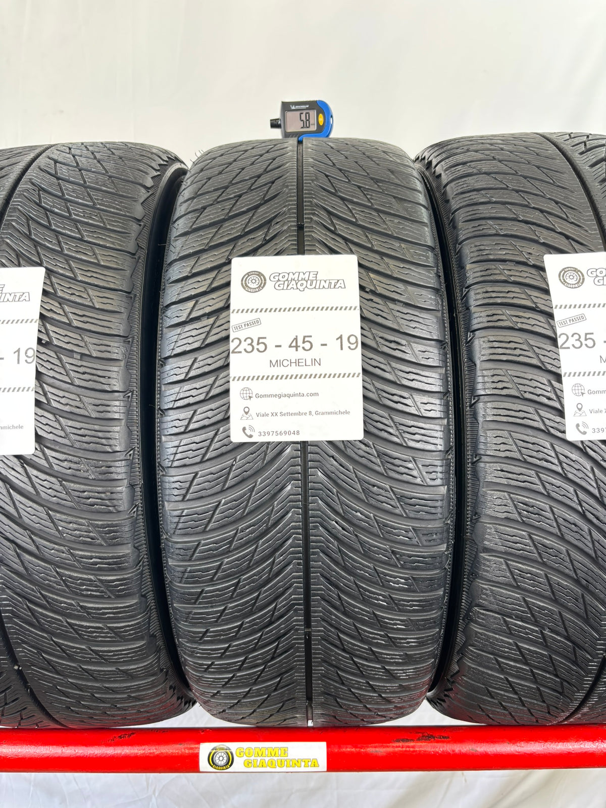 Pneumatici usati 235 45 r19 99V Gomme Invernale 4 PZ Michelin Batt 5,8mm Dot 19