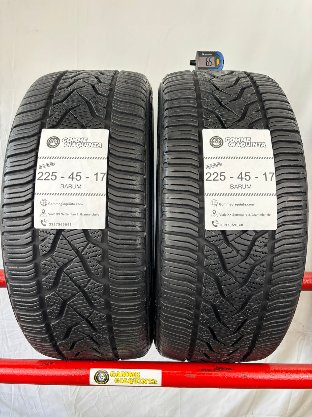 Pneumatici usati 225 45 r17 94V Gomme 4-stagioni 2 PZ Barum Batt 6,5mm Dot 23