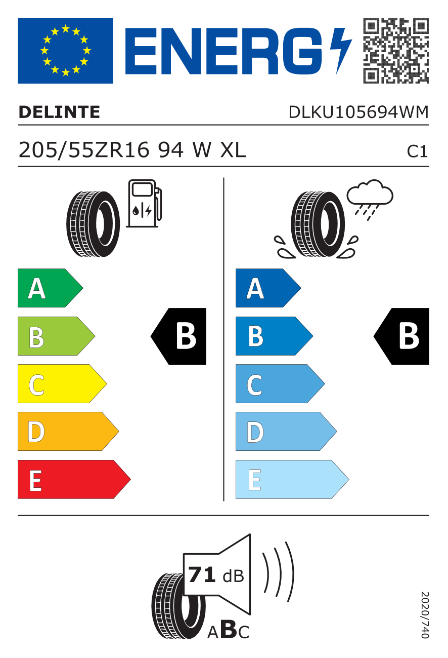 Pneumatici nuovi 205 55 r16 91v Gomme Estive 1 PZ Delinte Dot 2025